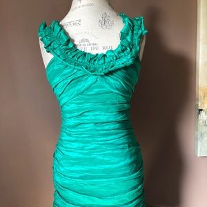 BCBG Maxazria green dress 6